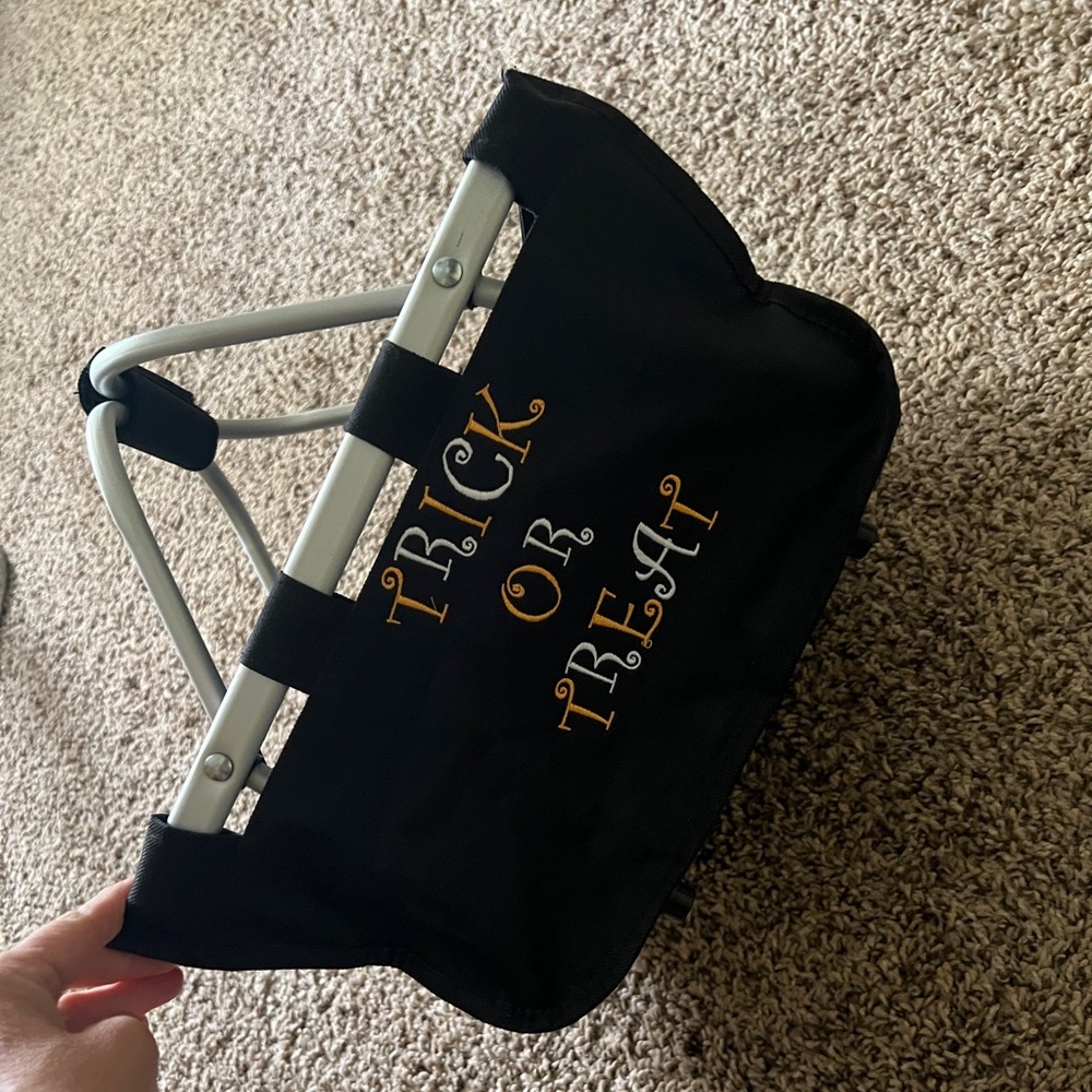 Black Trick or Treat Tote/basket.